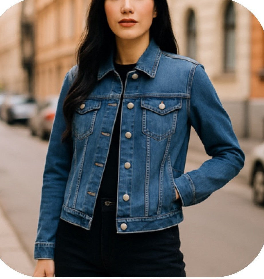 Classic Ladies Denim Jacket 🧥