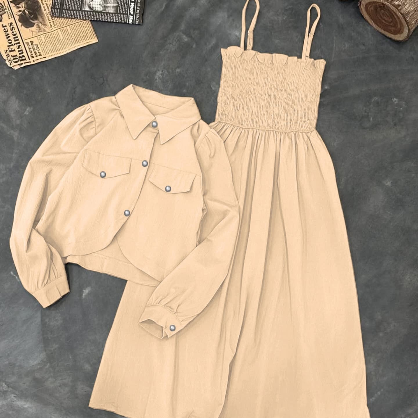 Amber Dress Coat n Maxi Set