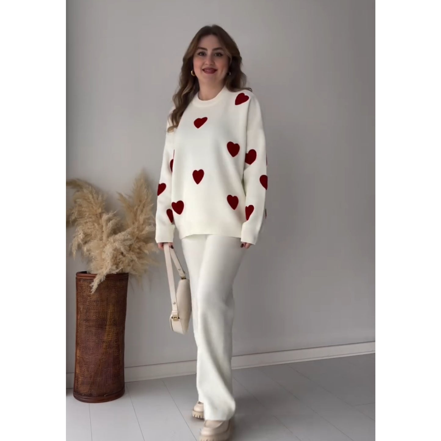 - CLEARANCE SALE - Frenzy Hearts Fleece 2pc Suit ♥️