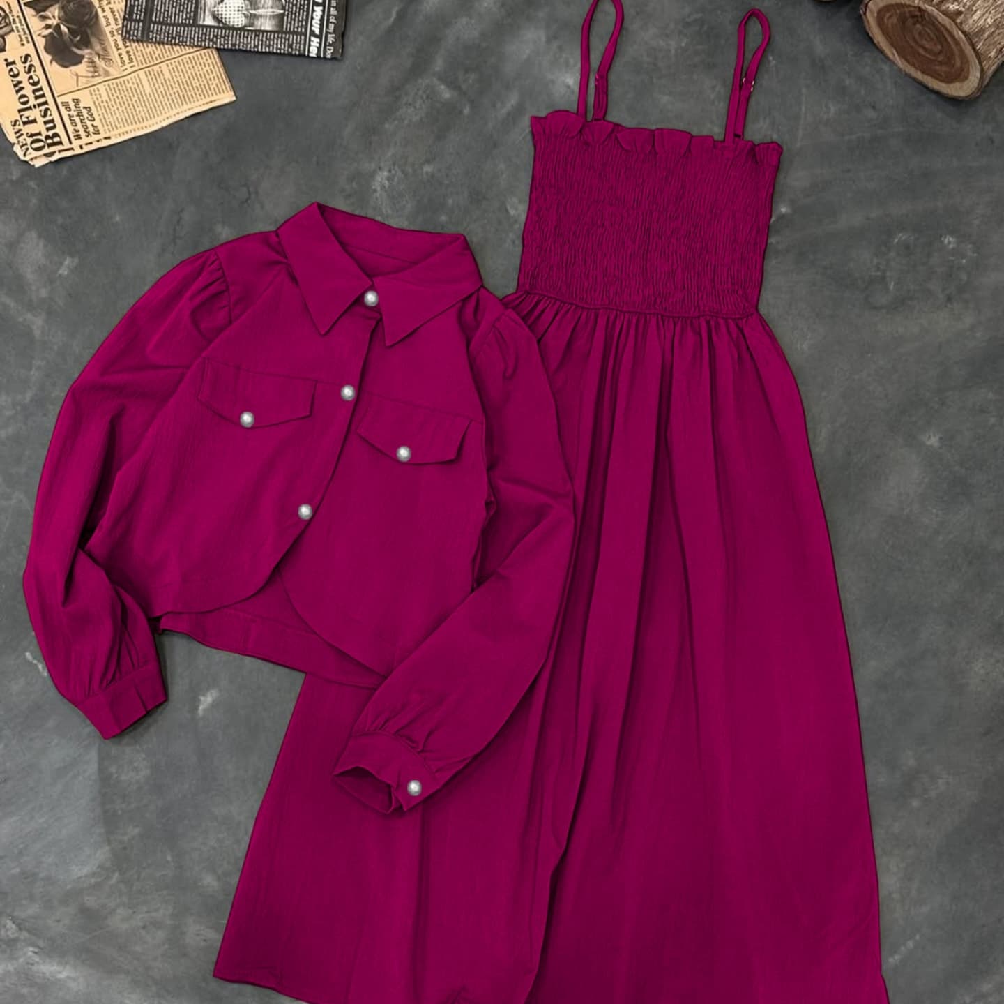 Amber Dress Coat n Maxi Set
