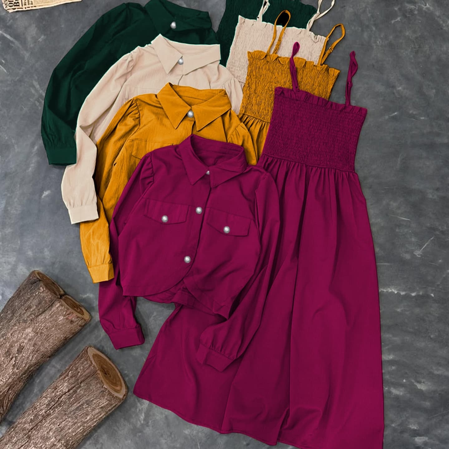 Amber Dress Coat n Maxi Set