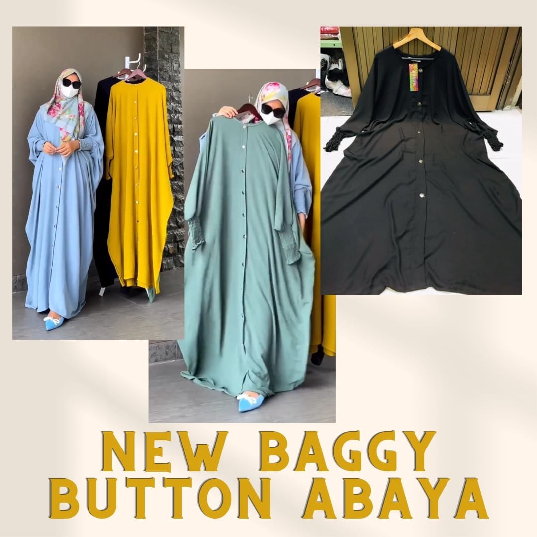 New Baggy Button Abaya