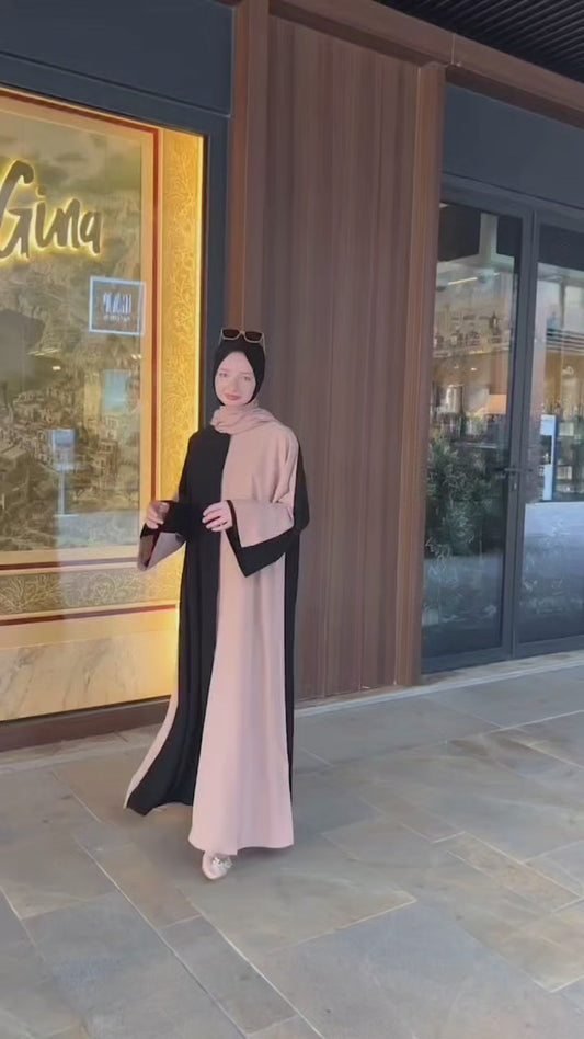 Elegant Dual Colour Abaya ✨