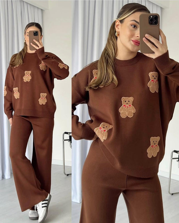 Teddy Bear Fleece 2pc Suit