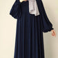 Navy Blue Roman Abaya