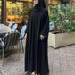 Black Classic Abaya With Staller ✨