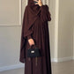 Almondie Abaya With Staller 🌰