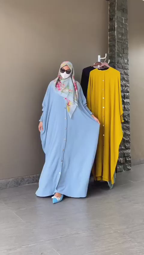 New Baggy Button Abaya